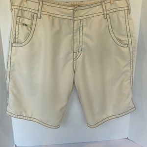 True Religion Board Shorts Size 36 Cream
